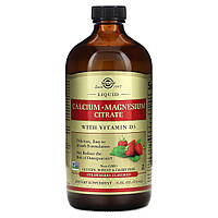 Liquid Calcium Magnesium Citrate with Vitamin D3 - Natural Orange-Vanilla Flavor, 16 fl oz (473 ml)