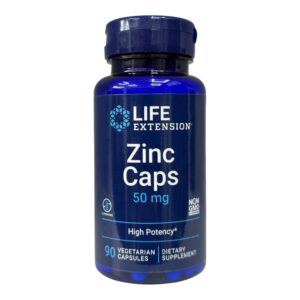Life Extension, Zinc Caps, високоефективна добавка, 50 мг, 90 вегетаріанських капсул