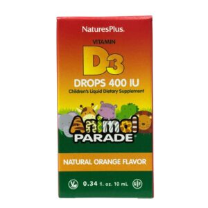 Вітамін D3 для дітей,краплі, Animal Parade, VIT D3 400 IU DROPS 10ML, NaturesPlus