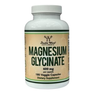 Double Wood, Магній гліцинат для сну, нервової системи та м’язів (Magnesium Glycinate) – 180 капсул