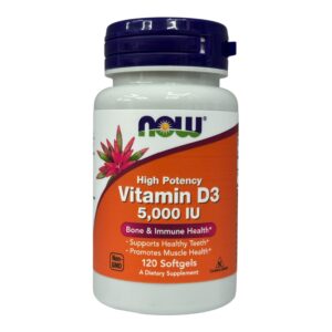 NOW Foods, високоефективний вітамін D3, 125 мкг (5000 МО), 240 капсул