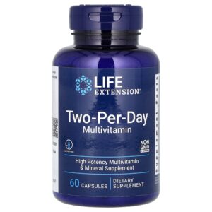Life Extension, мультивітаміни для прийому двічі на день, 60 капсул