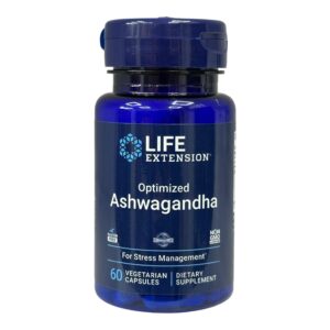 Life Extension, оптимізована ашваганда, 60 вегетаріанських капсул (125 мг у капсулі)