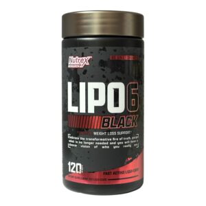 Nutrex Research, LIPO-6 Black, Extreme Potency, 120 чорних капсул
