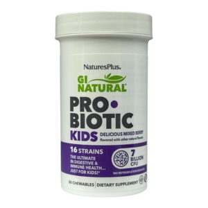 NaturesPlus, GI Natural®, пробіотики для дітей, суміш ягід, 30 жувальних таблеток