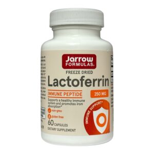 Лактоферин, Jarrow Formulas 250 мг – Сублімований для підтримки імунітету, 60 капсул