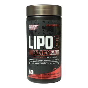 Nutrex Research, LIPO-6 Black, ультраконцентрат, 60 чорних капсул