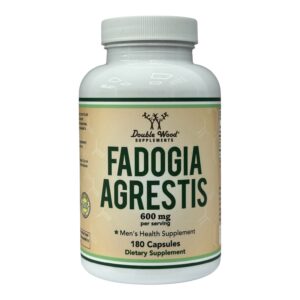 Double Wood, Fadogia Agrestis 600 мг – Підтримка тестостерону та чоловічої сили, 180 капсул
