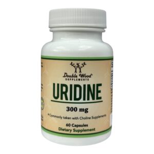 Урідін, Double Wood Uridine Monophosphate, Підтримка когнітивних функцій 300 mg, 60 капсул