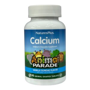 NaturesPlus, Animal Parade®, кальцій, дитяча добавка у формі жувальних таблеток, ванільне морозиво, 90 таблеток у формі тварин