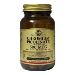 Solgar, піколінат хрому, 500 мкг, 60 рослинних капсул
