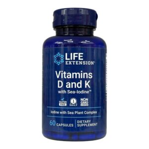 Life Extension, вітаміни D й K з йодом Sea-Iodine™, 60 капсул