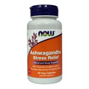 NOW Foods, ашваганда, засіб для зняття стресу, 60 вегетаріанських капсул