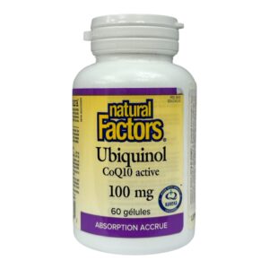 Natural Factors, убихінол, активний коензим Q10, 100 мг, 60 капсул