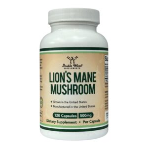 Їжовик гребінчастий Double Wood Lion's Mane Mushroom 500 mg, 120 capsules