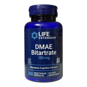 Life Extension, бітартрат ДМАЕ, 150 мг, 200 вегетаріанських капсул