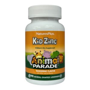 NaturesPlus, Animal Parade®, Kid Zinc®, мандарин, 90 пастилок у формі тварин