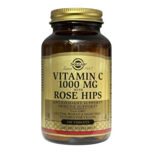 Solgar, Vitamin C з шипшиною – Натуральна підтримка імунітету, 100 таблеток