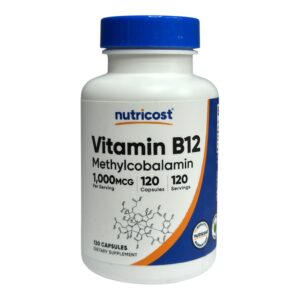 Nutricost, вітамін B12, 1000 мкг, 120 капсул