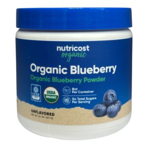 Nutricost, органічна лохина в порошку, без ароматизаторів, 227 г