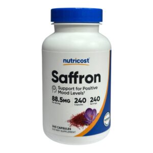 Nutricost, шафран, 88,5 мг, 240 капсул