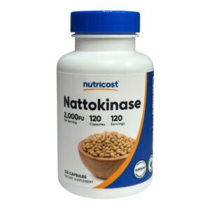 Nutricost, наттокіназа, 100 мг (2000 ФО), 120 капсул