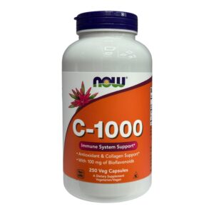 NOW Foods, C-1000, з вмістом 100 мг біофлавоноїдів, 250 рослинних капсул