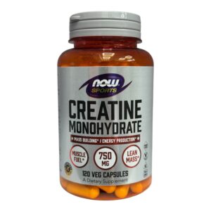 NOW Foods, Sports, моногідрат креатину, 120 вегетаріанських капсул (0,75 г у капсулі)