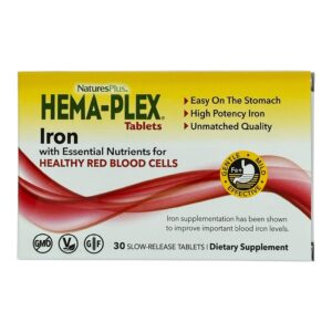 NaturesPlus, Hema-Plex®, залізо, 30 таблеток із повільним вивільненням