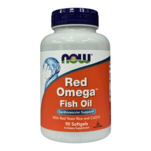 NOW Foods, риб'ячий жир Red Omega™ з червоним дріжджовим рисом і коензимом Q10, 90 капсул