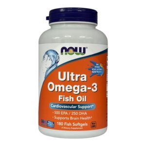 NOW Foods, Ultra Omega-3, 500 ЕПК/250 ДГК, 180 рибних капсул